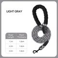 Correa reflectante de nailon gris claro para perro con asa de espuma cómoda 1,0 cm - Gris claro