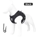Zwart ademend mesh hondentuigje met bijpassende riem en reflecterende strip. - XS / Zwart