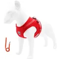 Reflecterend rood ademend mesh hondentuigje met bijpassende riem set voor honden - XS / Rood
