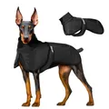 Schwarzer reflektierender wasserdichter Winterhundemantel für große Rassen - 3XL / Schwarz