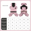 Tabla de tallas para abrigo de invierno rosa impermeable para perros - S / Rosa