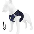 Reflecterend ademend mesh hondentuigje met bijpassende riem set in marineblauw - XS / Marineblauw