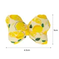 Schattige gele citroenprint stoffen vlinderdas voor huisdieren, maat 6,5x5 cm - Alleen Vlinderdas (Zonder Tuigje/Riem) / Kleine Vlinderdas Accessoire (6.5x5cm) / Citroenprint
