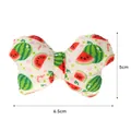 Schattige stoffen vlinderdas voor honden met watermeloenprint, maat 6,5 cm x 5 cm - Alleen Vlinderdas (Zonder Tuigje/Riem) / Kleine Vlinderdas Accessoire (6.5x5cm) / Watermeloen Print