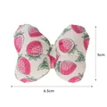 Schattige afneembare strik met aardbeienprint voor hondentuigjes, 6.5cm bij 5.0cm - Alleen Vlinderdas (Zonder Tuigje/Riem) / Kleine Vlinderdas Accessoire (6.5x5cm) / Aardbeienprint