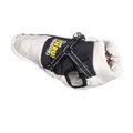 Wasserdichte warme Hundewinterjacke mit integriertem Geschirr in Beige und Schwarz - S / Oberteile / Schwarz