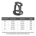 Reflective no-pull dog harness with size chart for outdoor walking - XS / Black