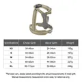 Durable reflective khaki dog harness variant with size chart for outdoor walking - XS / Khaki