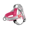 Professional reflective pink and grey dog harness featuring a breathable mesh lining - S / Grey and Pink