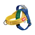 Reflective multi-color breathable mesh dog harness with anti-pull handle for small dogs - S / Blue & Yellow