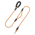 Reflective orange dog leash featuring a comfortable foam handle and dual grip design - 1.0*150cm / Orange