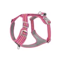 Reflektierendes rosa Hundegeschirr mit verstellbaren Trägern und atmungsaktivem Mesh-Futter - XS / Nur Geschirr / Fuchsia