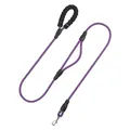 Heavy duty purple reflective dog leash with dual padded handles for ultimate control - 1.0*150cm / Purple