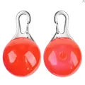 Bright orange LED safety light clip for pet dog harnesses and outdoor walking visibility - S / Red LED Pendant (1 Piece)
