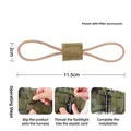 Accesorio de cuerda elástica táctica para arnés de perro, variante de 11,5 cm - M / Accesorio de Fijación Táctica Molle Grande / Paquete de 10 / Caqui