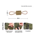 Accesorio táctico para arnés de perro con cordón elástico de 8cm para sistema MOLLE - S / Accesorio de Fijación Táctica Molle Pequeño / Paquete de 10 / Caqui
