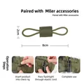 Accesorio táctico sistema MOLLE soporte elástico para arnés perro verde 8cm - S / Accesorio de Sistema Molle - Pequeño / Paquete de 10 (8x2cm) / Verde Militar