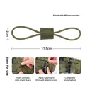 Correa de retención elástica táctica Molle para arnés de perro en verde militar, 11.5cm - M / Accesorio de Sistema Molle - Grande / Paquete de 10 (11.5x2cm) / Verde Militar