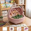 Pink silkworm breeding capsule kit with dimension markings for children's education - Basic Style / Pink