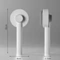 White self-cleaning pet slicker brush with 20cm height, 8cm width and 2.3cm depth info - White