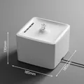 Minimalist white automatic pet water fountain with dimensions 185x185x130mm for cats - USB Anti-dry Burn Style / 3.8L Large Capacity / White