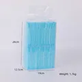 Absorbent blue disposable pet training pads in bulk pack, size 28x19x12.5cm, 1.1kg weight - Size M 50 Pieces Pack
