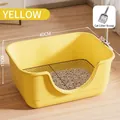 Durable yellow pet toilet basin with metal grate, 40x30x17cm dimension display - 40cm With Iron Grid (Includes Shovel) / Mango Yellow