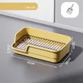 Large yellow dog litter box with grid splash guard pet toilet tray 42x28x12cm size. - 42cm (Including Scoop) / Lemon Yellow