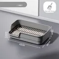 Minimalist grey splash-proof dog litter box with high walls and metal grid, 42x28x12cm - 42cm (Including Scoop) / Minimalist Gray
