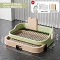 Drawer-style dog toilet with iron mesh and removable baffle, green and beige - Extra Large With Shovel / Green And Nude Color Block
