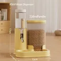 Automatic 2-in-1 hamster waterer and food feeder set, 80ml water bottle and 320ml bowl - 2-in-1 Feeder Waterer / Yellow