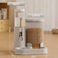 2-in-1 automatic hamster water dispenser and feeder with 320ml grain storage - 2-in-1 Feeder Waterer / Gray