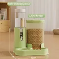 2-in-1 automatic hamster water bottle and food dispenser, light green finish, 320ml - 2-in-1 Feeder Waterer / Green