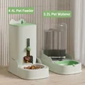 Set distributore automatico di cibo 4.4L e acqua 3.2L per animali domestici - Set / Capacità 7.6L (4.4L Cibo + 3.2L Acqua) / Verde