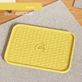 Mango yellow waterproof cat litter mat 40x30cm non-slip pet accessory for litter box - Cartoon Cat Mats / 40X30CM / Mango Yellow