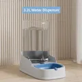 Distributore automatico d'acqua da 3,2 litri per animali con serbatoio e ciotola blu - Abbeveratoio / Capacità 3.2L / Blu