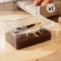 Durchsichtiges Terrarium für Reptilien und kleine Haustiere, Größe 19x12,5x8cm - Transparent mit Deckel (19x8x12.5cm)
