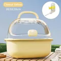 Portable transparent hamster carrier cage in cheese yellow with free water bottle accessory - Portable Handle Style (With Water Bottle) / Cheese Yellow