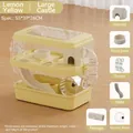 Large lemon yellow hamster cage villa with accessories like wheel and slide - Double Layer Lemon Yellow (Hamster Cage) / Luxury 6-Piece Set