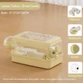 Lemon yellow breathable hamster cage with wheel and bathroom parts, 57.5x25x26cm - Single Layer Lemon Yellow (Hamster Cage)