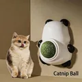 Detailansicht eines niedlichen wandmontierten Katzenminzenballs in Panda-Form für Katzen - Panda Form Rotierender Katzenminze Ball / 1 Stück