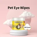 Lingettes nettoyantes jetables pour yeux de chiens et chats, boîte de 100 - Lingettes pour Yeux d'Animaux / 100 Pièces