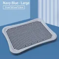 Large navy blue dog potty tray with mesh grid, 51x39.5x3.5 cm size - Plain Style / Large (51*39*3.5CM) / Navy Blue