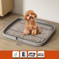 Große Hundetoilette aus Edelstahl, Maße 65x50 cm mit 1,8 cm Gitterabstand für Hunde - Trainingsset (mit Induktor) / Weltraumgrau (Extra Groß)