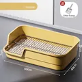 Lemon yellow large splash-proof dog litter box with mesh grid 60x40cm size - 60cm (Including Scoop) / Lemon Yellow