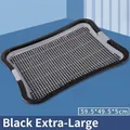 Black extra-large splash-proof dog potty tray, 59.5x49.5x5cm flat pet toilet basin - Plain Style / Extra Large (59*49*5CM) / Black and Gray