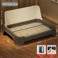 Minimalist gray dog toilet with metal grid for small and medium dogs - Large (45cm) / White Mix Grey