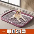 Grand plateau de toilette pour chien violet avec grille, dimensions 65x50cm - Plat Extra Large (Rose Sakura)