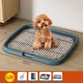Toilette per cani grande in acciaio inox blu 65x50cm per addestramento in casa - Stile Griglia in Ferro Piatta Rinforzata / 65x50cm / Celeste