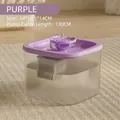 Automatischer violetter Haustier-Trinkbrunnen mit 1,3 m Kabel für Katzen und Hunde - Quadratischer Wasserbrunnen / Einsteckversion / Lila